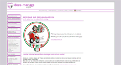 Desktop Screenshot of idees-mariage.com