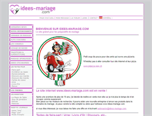 Tablet Screenshot of idees-mariage.com